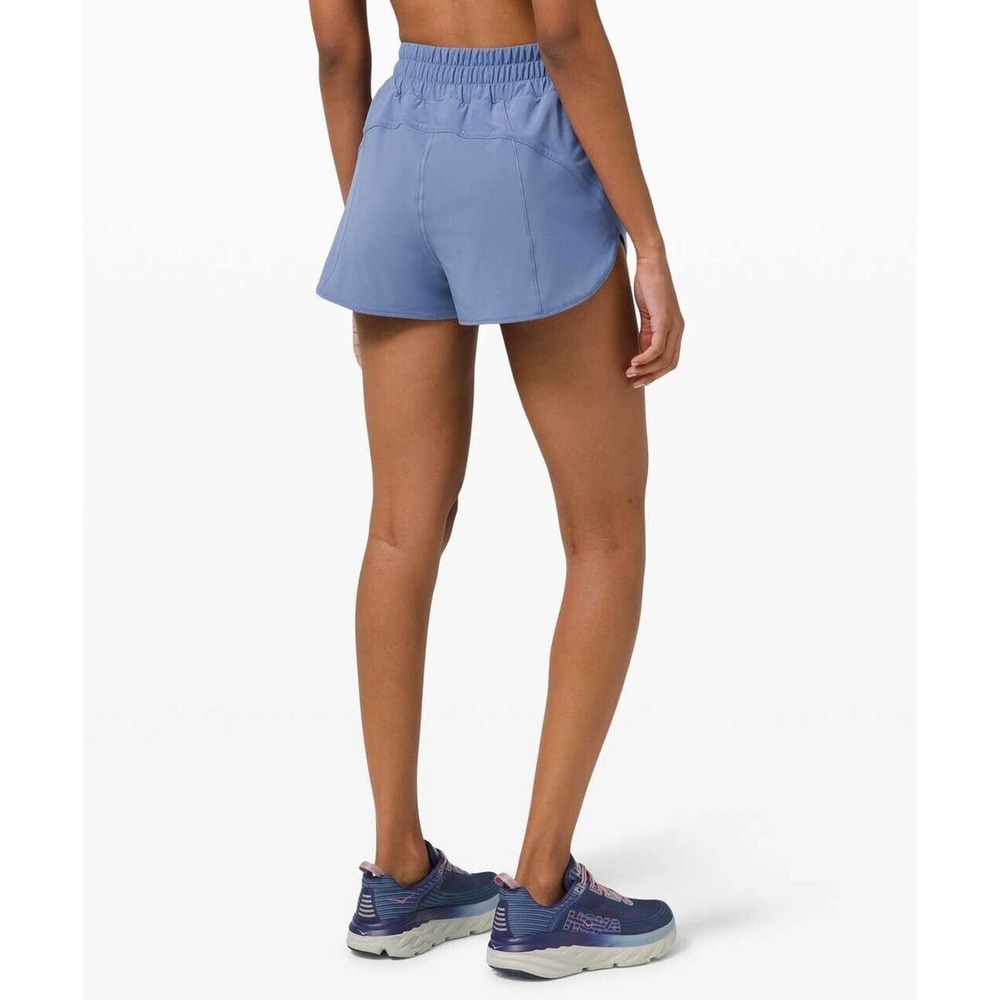 Lululemon Tracker Short 4" Lined Water Drop Light Blue Low Rise Womens sz 10